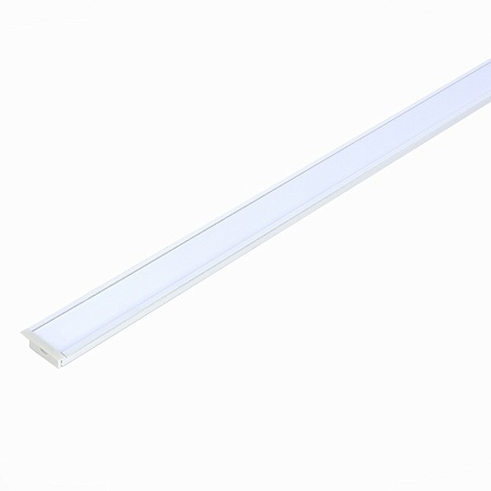 Встраиваемый алюминиевый профиль с рассеивателем(к-т: 2 загл.+4 креп.Скобы) ST-Luce Алю ST017.129.04 - фото