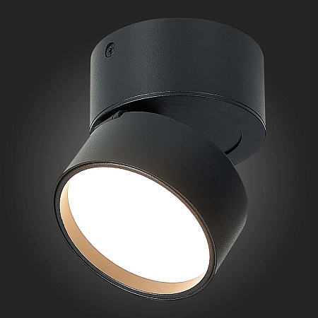 Светильник потолочный поворотный Черный LED 1*9W 3000K 720Lm Ra>90 120° IP20 D85xH87 17 ST651.432.09 - фото
