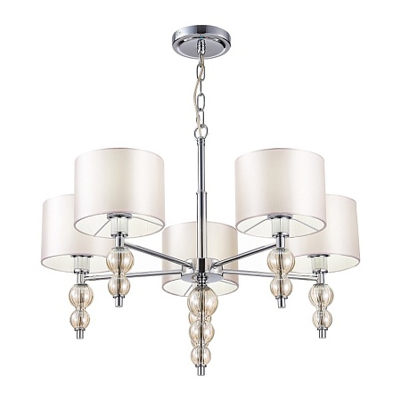 Светильник подвесной Хром/Светло-бежевый E14 5*40W SLE105703-05 - фото