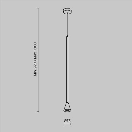 Подвесной светильник Technical P064PL-01B - фото