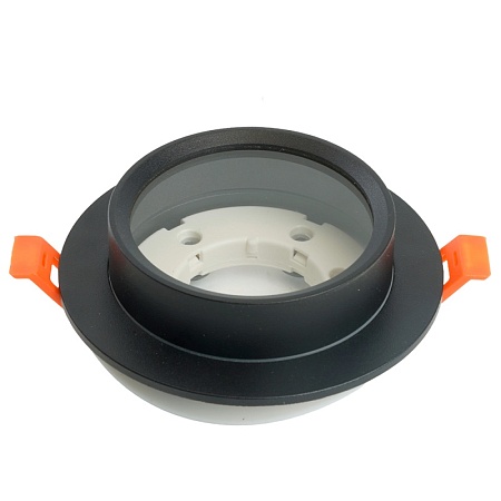 Светильник встраиваемый Feron DL504 потолочный GX53 черный круг IP44 - фото