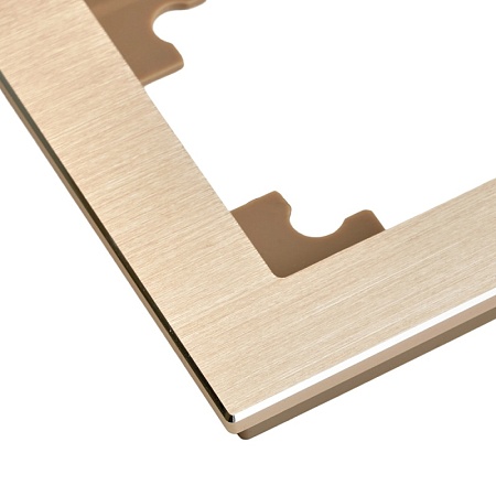 Рамка 3-местная, металл, ,STEKKER, MFR00-7003-02, серия Катрин, шампань - фото