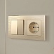 Рамка из металла на 2 поста Аluminium шампань алюминий W0021711 - фото