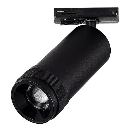 Св-к трек. Zoom Черный LED 1*10W 3000K 900Lm Ra 10-55° IP20 D55xH125 220V ST385.436.10 - фото