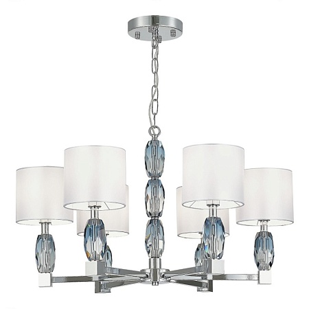 Люстра подвесная ST-Luce Хром, Голубой/Белый E14 6*40W SL1759.103.06 - фото