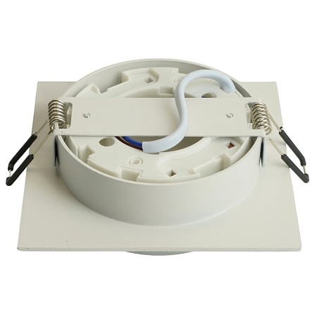 Светильник встраиваемый Feron DL506 потолочный GX53 белый + серебро квадрат - фото