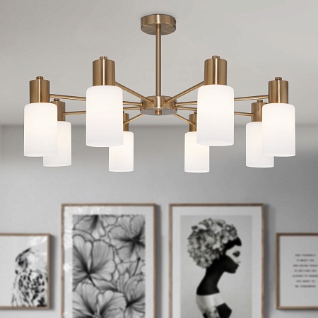 Потолочный светильник Eurosvet 70160/8 латунь Smart - фото