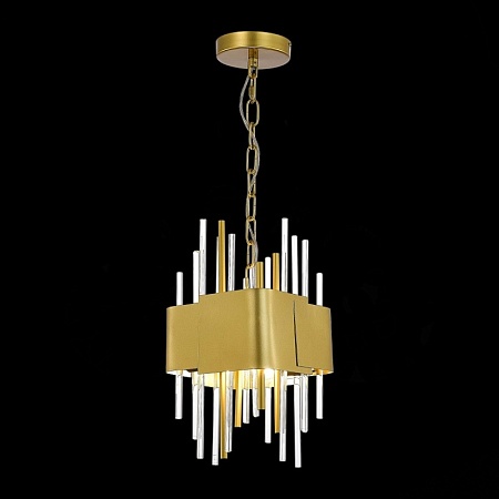 Люстра подвесная ST-Luce Матовое золото/Матовое золото,Прозрачный E14 4*40W SL1633.203.04 - фото