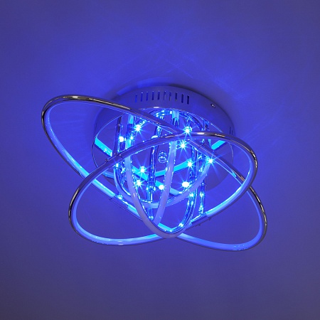 Потолочная светодиодная люстра с пультом 90132/7 хром - фото