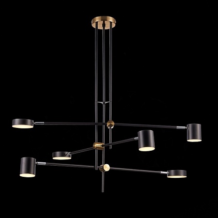 Светильник потолочный ST-Luce Черный, Латунь/Черный LED 6*5W 3000K SL1604.432.06 - фото