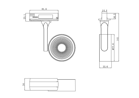 Трековый светильник Technical TR024-1-10W3K - фото