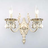 Настенный светильник Eurosvet 3281/2 белый с золотом / тонированный хрусталь