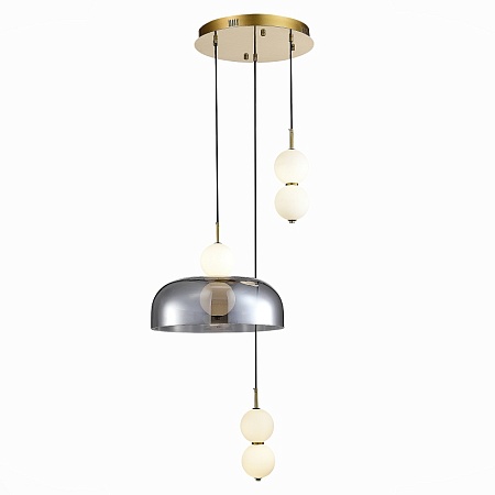 Светильник подвесной ST-Luce Золотистый/Молочно-Белый,Прозрачно-Дымчатый LED 1*21W SL6112.203.21 - фото