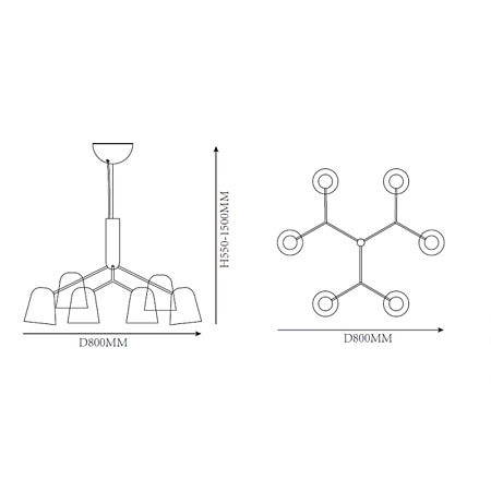 Подвесная Люстра Skym D80 Imperiumloft 203498-26 - фото