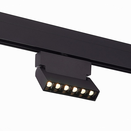 Магнитный трековый светильник Черный LED 1*6W 3000K 532Lm Ra>80 36° IP20 L120xW22xH134 ST362.436.06 - фото