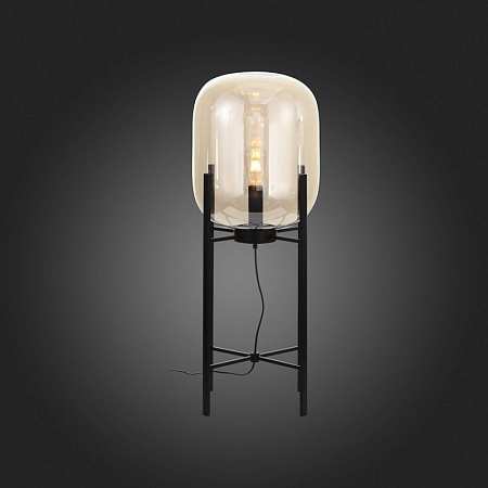 Торшер ST-Luce Черный/Коньячный E27 1*40W (из 2-х коробок) SL1050.515.01 - фото