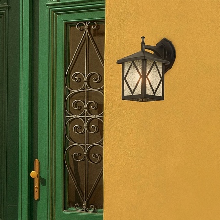 Светильник уличный настенный ST-Luce Черный/Черный, Прозрачный E27 1*60W SL084.411.01 - фото