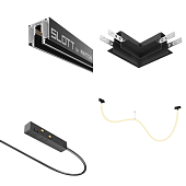 Трековая система Technical накладная магнитная чёрная 150x150 TS-S-150-TR101-2-50W3K-B