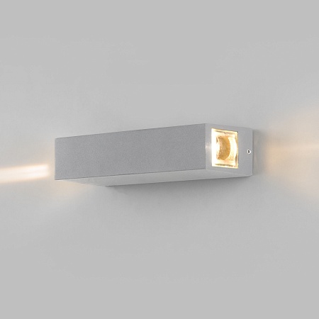 Уличный настенный светодиодный светильник Blaze LED IP54 35136/W серый Elektrostandard - фото