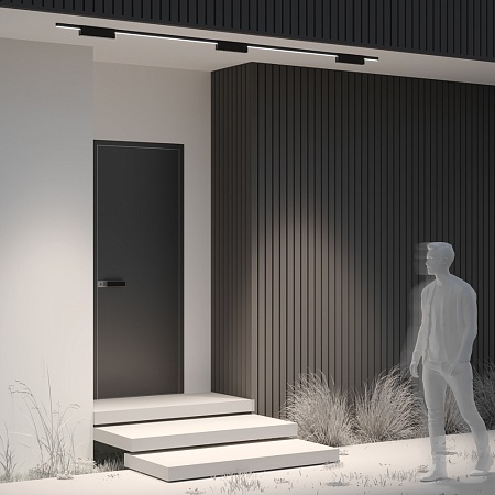 Уличный трековый светильник Points Elasity IP 3000К 20Вт 45° черный - фото