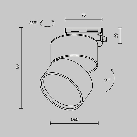 Трековый светильник Technical TR007-1-12W3K-B - фото