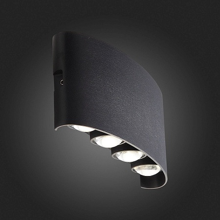 Светильник уличный настенный ST-Luce Черный кварцевый LED 8*1W 4000K SL089.401.08 - фото