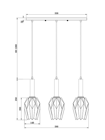 Подвесной светильник Freya Delta FR9001PL-03B - фото