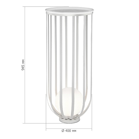 Светильник напольный ST-Luce Белый/Белый E27 1*60W SL6129.505.01 - фото