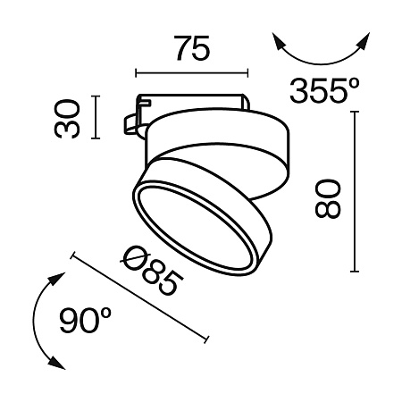 Трековый светильник Technical Onda TR007-1-12W3K-W - фото