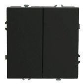 Переключатель перекрестный 2-клавишный (механизм), STEKKER, 250В, 10А, серия Эмили, RSW10-5111-01, белый фарфор, soft touch