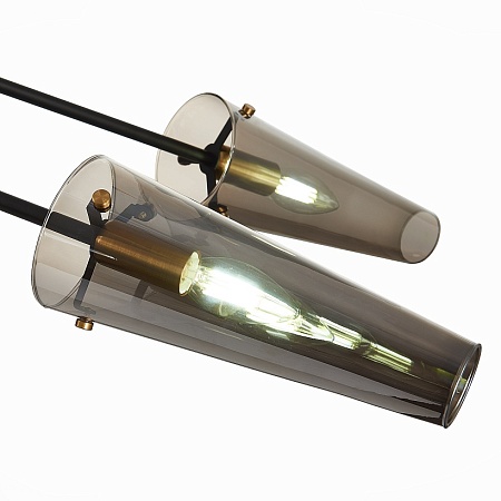 Светильник потолочный ST-Luce Бронза,Черный/Дымчатый E14 6*40W SL1209.302.06 - фото