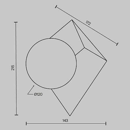 Настенный светильник (бра) Maytoni MOD445WL-01B - фото