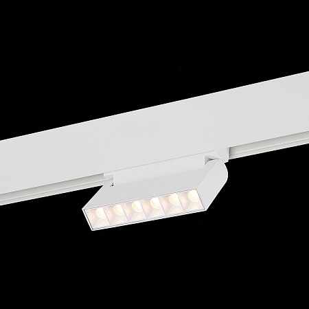 Магнитный трековый светильник белый LED 1*6W 3000K 532Lm Ra>80 36° IP20 L120xW22xH108 4 ST364.536.06 - фото