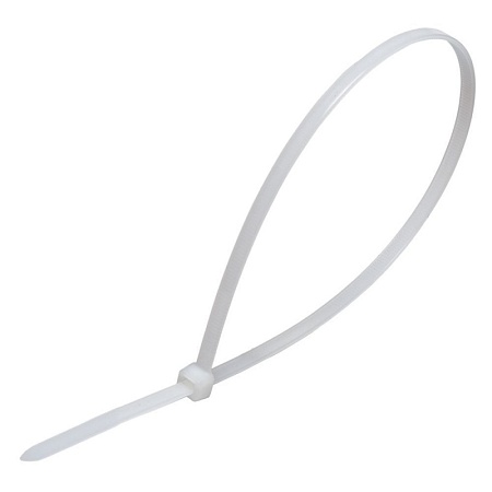 Хомут нейлоновый STEKKER NYCT47-300 4,7х300 мм, d пучка max 82 мм, нагрузка 22кг, белый, упаковка 100 шт - фото
