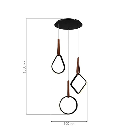 Светильник подвесной ST-Luce Черный/Черный, Терракотовый LED 1*36W 4000K SL6131.403.36 - фото