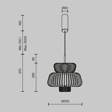 Подвесной светильник Maytoni MOD465PL-L12BK1 - фото