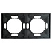 Рамка STEKKER, PFR00-5002-05 2-местная, серия Эмили, черный уголь, soft touch - фото