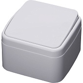 Выключатель 1-клавишный STEKKER, PSW10-41-20, открытой установки, 250В, 10А, IP20, серия Basic, белый