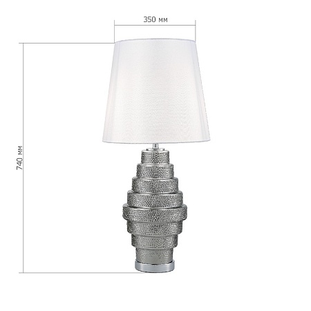 Прикроватная лампа ST-Luce Хром,Дымчатый/Серый E27 1*40W SL1001.104.01 - фото