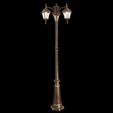 Светильник уличный наземный ST-Luce Бронза/Бронза, Прозрачный E27 3*60W SL082.205.03 - фото