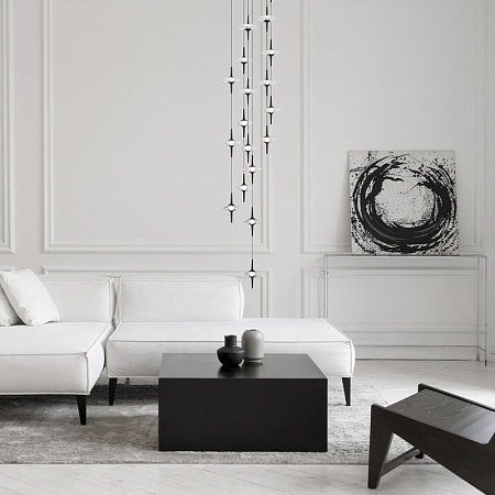 Светильник подвесной ST-Luce Черный/Прозрачный LED 18*5W 4000K SL6231.403.18 - фото