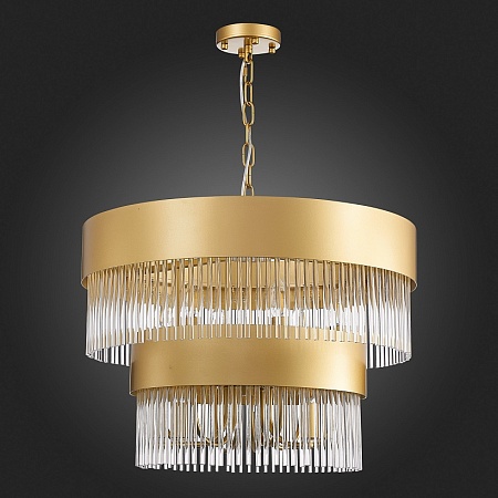 Люстра подвесная ST-Luce Золотистый/Золотистый, Прозрачный E14 9*40W SL1225.203.09 - фото