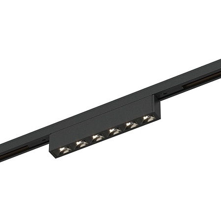 Магнитный трековый светильник Черный LED 1*5W 4000K 220Lm Ra>90 IP20 L100xW10xH18 24V ST666.446.05 - фото
