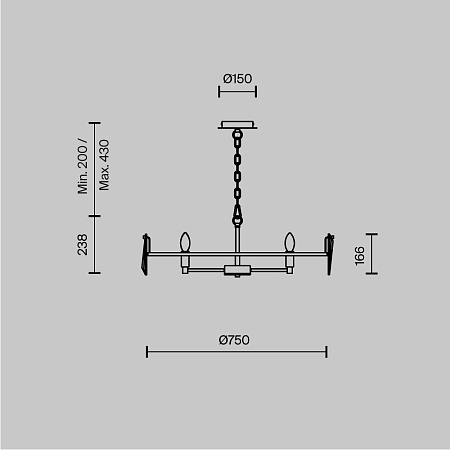 Подвесной светильник Maytoni Puntes MOD043PL-08CH - фото