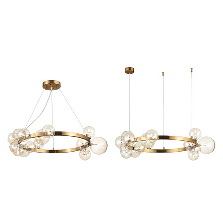 Светильник подвесной ST-Luce Бронза/Коньячный G4 15*5W SL1165.303.15 - фото