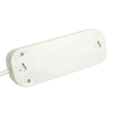 Удлинитель трехместный с/з  STEKKER HM06-31-05 3x1мм2, 5м, серия Home (У10-002), белый - фото