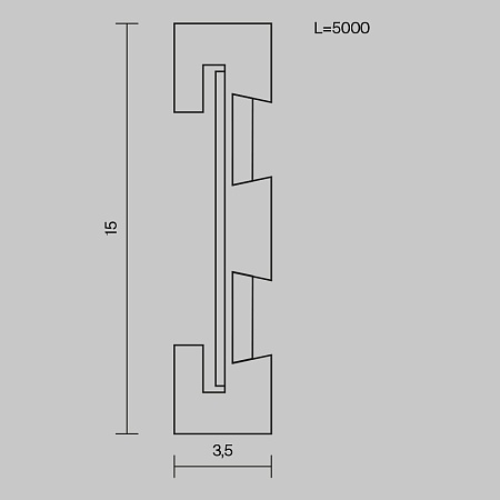 Трековая система Technical гибкая на стену чёрная 200x200x200 TS-Z-200-TR204-1-12W3K-B