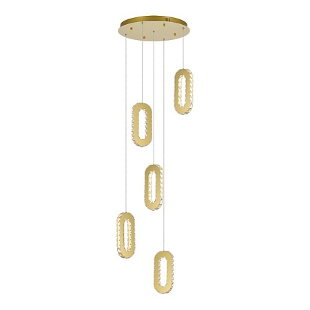 Светильник подвесной ST-Luce Золотистый/Золотистый, Прозрачный LED 5*9W 3000K SL6506.203.05 - фото