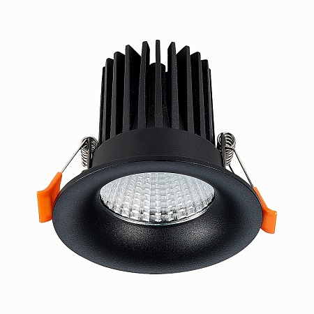 Св-к встр. Черный LED 1*10W 4000K 900Lm Ra>90 38° IP20 D85xH75 170-240V ST703.448.10 - фото
