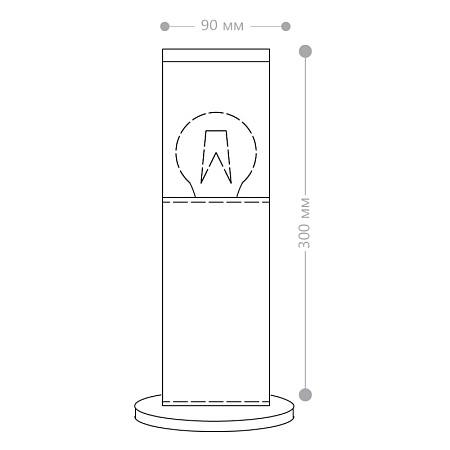 Светильник садово-парковый Feron DH1303, столб,  E27 230V, черный - фото
